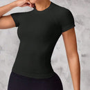 Instinct Blue – Top Deportivo Mujer Manga Corta | Nylon Transpirable | Running