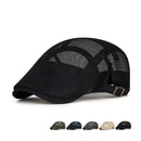Gorra Retro de Malla Transpirable para Hombre, Estilo Newsboy, Ajustable, Plana, para Primavera y Verano