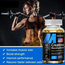 Instinct Blue – Creatina Monohidrato 3000mg Cápsulas | Vegana | Masa Muscular y Fat Loss