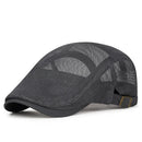 Gorra Retro de Malla Transpirable para Hombre, Estilo Newsboy, Ajustable, Plana, para Primavera y Verano