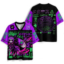Camiseta Deportiva de Moda para Niños, de Manga Corta, con Cuello en V, Estampado 3D, de Secado Rápido, Ropa Familiar