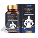 Cápsulas de Suplemento de Magnesio, 12 Formas de Magnesio, Complejo Mineral, Suplemento Nutricional Mineral Diario para el Bienestar Diario