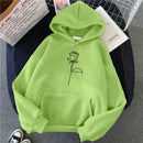 2024 Otoño Invierno sudaderas con capucha ropa deportiva mujer Sudadera con capucha pulóver sudadera elegante estampado de flores con mangas largas gruesas Tops sueltos