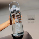 Instinct Blue – Botella Agua 2L con Pajita | Deporte y Outdoor | BPA Free