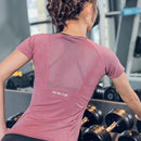 Instinct Blue – Top Yoga Mujer Sin Costuras | Manga Corta | Poliéster