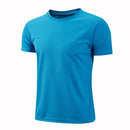 Camiseta deportiva de cuello redondo de secado rápido, camisetas de gimnasio, camiseta de entrenamiento para correr, ropa deportiva transpirable para hombre, servicio de clase