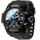Relojes deportivos para hombre y mujer, manecillas tácticas, esfera grande, temporizador iluminado, despertador