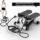Stepper Hidráulico para el Hogar con Bandas de Resistencia, Mini Escaladora Silenciosa, Máquina Elíptica, Ejercicio Cardiovascular de Bajo Impacto para Interiores