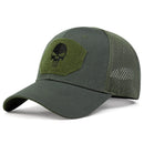 Top bordado de calavera Unisex con parche, gorras de béisbol transpirables, sombrero informal ajustable para exteriores para primavera y otoño, sombrero protector solar