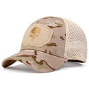 Top bordado de calavera Unisex con parche, gorras de béisbol transpirables, sombrero informal ajustable para exteriores para primavera y otoño, sombrero protector solar