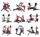 Equipo de fuerza de gimnasio para empujar el pecho y entrenamiento de espalda alta y dispositivo de postura tumbada, flexión de piernas multifuncional comercial