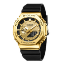 Reloj deportivo Digital electrónico Unisex, esfera de aleación, pantalla LED Dual, hora mundial, correa de goma totalmente funcional, serie Oak, 2100