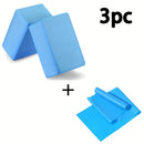 Instinct Blue – Kit Yoga 3 Piezas | 2 Bloques EVA Alta Densidad + Banda TPE | Yoga y Pilates