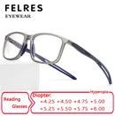 Gafas deportivas cuadradas para hombre y mujer, lentes de lectura con luz azul, graduadas, ópticas, enfoque único, presbicia, + 4,75
