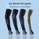 1 par de mangas deportivas ligeras y transpirables para hombre, tela de seda helada, absorbente del sudor para ciclismo, pesca, correr y hacer senderismo