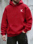 Instinct Blue – Sudadera con Capucha Hombre | Estampado Letra K | Hip Hop Loose Fit