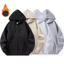Sudaderas con capucha de lana para hombres y mujeres, ropa de calle deportiva informal, Jersey suelto de moda, Tops cálidos de Hip Hop, primavera y otoño, Color sólido