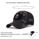 Top bordado de calavera Unisex con parche, gorras de béisbol transpirables, sombrero informal ajustable para exteriores para primavera y otoño, sombrero protector solar