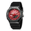 Reloj deportivo Digital electrónico Unisex, esfera de aleación, pantalla LED Dual, hora mundial, correa de goma totalmente funcional, serie Oak, 2100