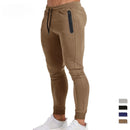 Pantalones para correr de gimnasio para hombre, pantalones de chándal ajustados para entrenamiento y correr con bolsillos con cremallera, pantalones con cordón, pantalones casuales deportivos de entrenamiento