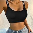 Instinct Blue – Top Deportivo Mujer Sin Costuras | Yoga y Fitness | Tirantes Anchos