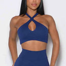Sujetador deportivo para correr al aire libre, chaleco de fitness, cruz sexy con cuello colgante, top de alta gama