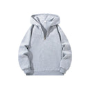 Sudaderas con capucha de media cremallera para hombre, nuevas sudaderas de manga larga de Color sólido, sudaderas deportivas holgadas y cálidas, Jersey informal de moda