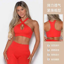 Sujetador deportivo para correr al aire libre, chaleco de fitness, cruz sexy con cuello colgante, top de alta gama