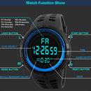 Reloj deportivo Digital para hombre, cronómetro luminoso informal resistente al agua, alarma, reloj militar Simple para correr, escalar y pescar