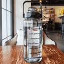 Instinct Blue – Botella Agua 2L con Pajita | Marcador de Tiempo | Deporte y Outdoor