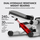 Stepper Hidráulico para el Hogar con Bandas de Resistencia, Mini Escaladora Silenciosa, Máquina Elíptica, Ejercicio Cardiovascular de Bajo Impacto para Interiores