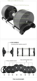 Equipo de Fitness, Juego de Pesas para Gimnasio, Mancuerna Ajustable para Desarrollo Muscular, Mancuerna Personalizada Ajustable