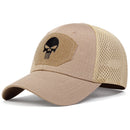 Top bordado de calavera Unisex con parche, gorras de béisbol transpirables, sombrero informal ajustable para exteriores para primavera y otoño, sombrero protector solar