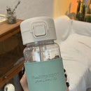 Instinct Blue – Botella Agua 500ml Portátil con Pajita | Antigoteo | Leche Zumo Café