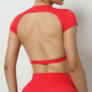 Instinct Blue – Top Deportivo Mujer | Espalda Abierta | Yoga y Gym