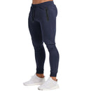 Pantalones para correr de gimnasio para hombre, pantalones de chándal ajustados para entrenamiento y correr con bolsillos con cremallera, pantalones con cordón, pantalones casuales deportivos de entrenamiento