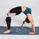 Instinct Blue – Esterilla Yoga Terciopelo Doble Cara | Antideslizante Plegable | Playa y Fitness