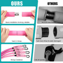 Kit de barra de resistencia portátil – Equipo de gimnasio en casa portátil de 140 libras para entrenamiento de fitness de cuerpo completo