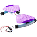 Instinct Blue – Tabla Giratoria Cintura con Bandas | Stepper Silencioso | Fitness Casa