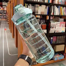 Instinct Blue – Botella Agua 2L con Pajita | Marcador de Tiempo | Deporte y Outdoor