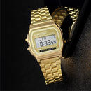 Reloj deportivo para Hombre, Reloj de pulsera cuadrado de acero inoxidable de lujo a la moda Led Digital, relojes electrónicos para mujer, Reloj para Hombre