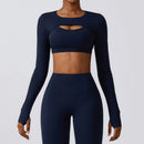 Instinct Blue – Conjunto Deportivo Mujer Yoga | Top + Malla | Secado Rápido
