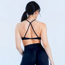 Instinct Blue – Sujetador Deportivo Mujer Yoga | Espalda Abierta | Alta Sujeción