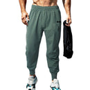 Pantalones deportivos de culturismo para hombre, pantalón de entrenamiento informal, cintura elástica, ultrafino, secado rápido, cintura alta, largo, suelto