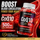 Suplemento de coenzima Q10, para la salud del corazón y cardiovascular, aumento de energía, equilibrio de la presión arterial, apoyo a la función cerebral