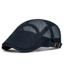 Gorra Retro de Malla Transpirable para Hombre, Estilo Newsboy, Ajustable, Plana, para Primavera y Verano