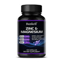 Suplemento de zinc + magnesio, huesos fuertes, dientes, corazón, nervios, mejora la inmunidad, apoya la densidad ósea y la salud muscular
