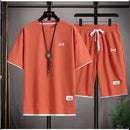 Ropa Masculina de Moda Verano, Ropa Deportiva de Baloncesto Transpirable, Camiseta de Manga Corta y Pantalones Cortos para Correr