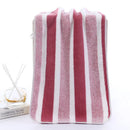 Toalla facial a rayas, absorbente y de secado rápido, súper suave, agradable para la piel, para el baño del hogar, 35x75cm, 1 Uds.