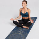 Instinct Blue – Esterilla Yoga Terciopelo Doble Cara | Antideslizante Plegable | Playa y Fitness